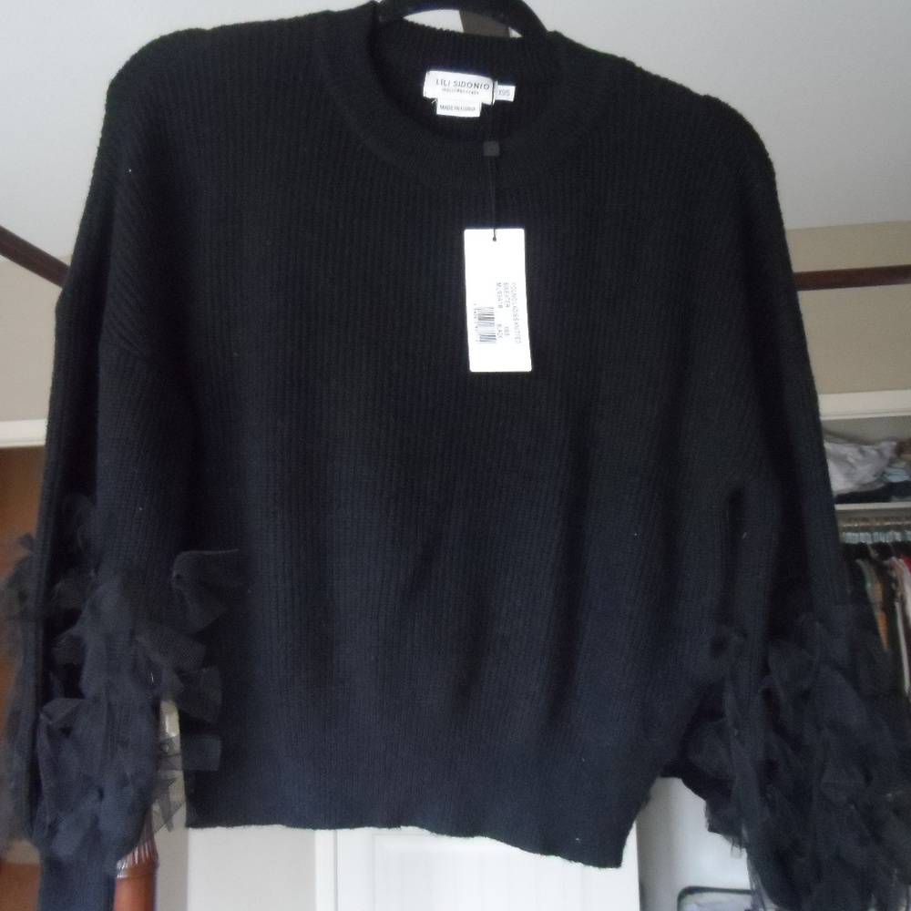 Black Sweater with sleeve detail